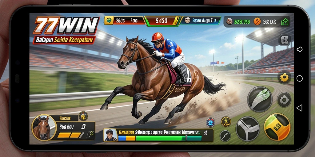Tampilan gameplay 77WIN yang memukau saat balapan.