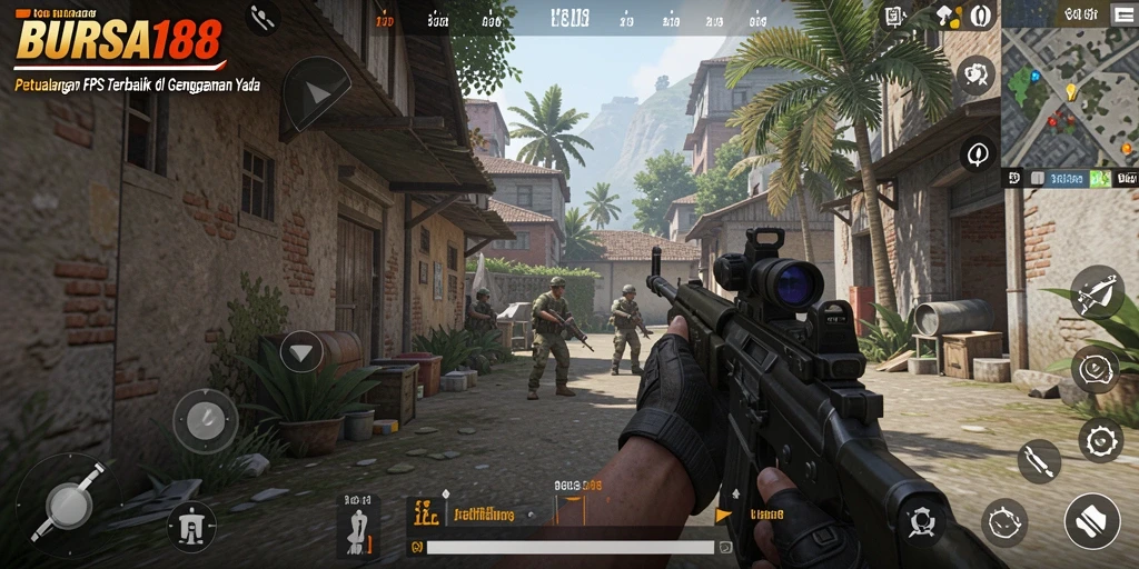 Screenshot gameplay BURSA188 menampilkan aksi menembak yang mendebarkan.