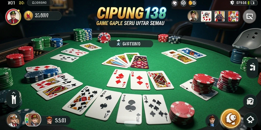Tampilan menarik dari gameplay Gaple di CIPUNG138.