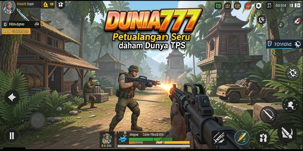 Tangkapan layar DUNIA777 menampilkan aksi mendebarkan di medan perang TPS.