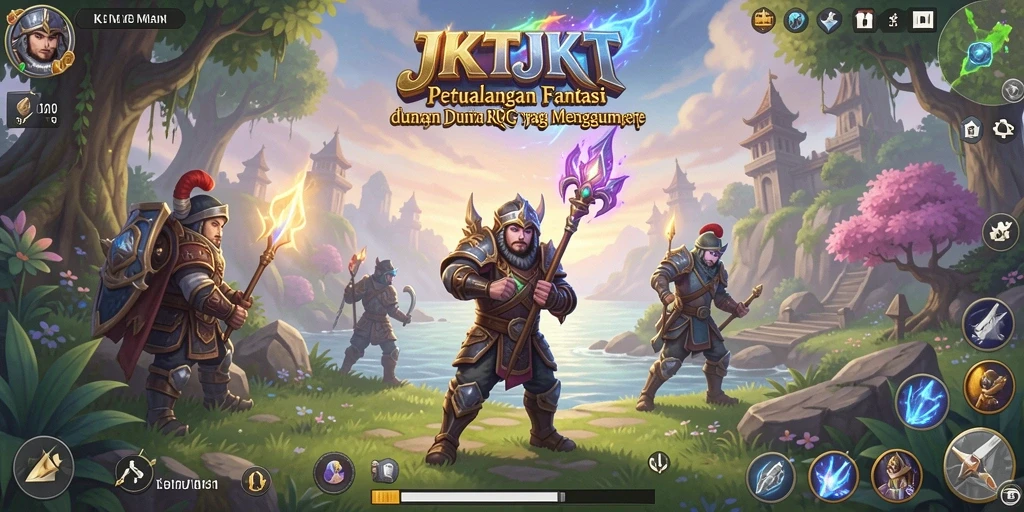 Tangkapan layar gameplay JKTJKT yang menunjukkan pertarungan seru antara karakter.