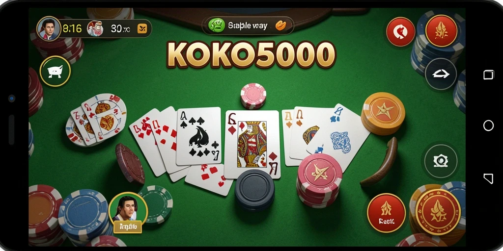 Tampilan screenshot KOKO5000 dengan gameplay Gaple yang seru dan interaktif.