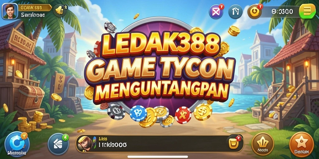Tampilan gameplay menarik dari LEDAK388 dengan elemen Tycoon yang mendebarkan.