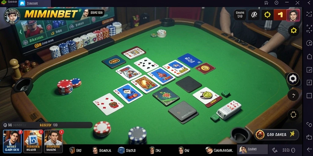 Tampilan gameplay Gaple yang seru di MIMINBET.