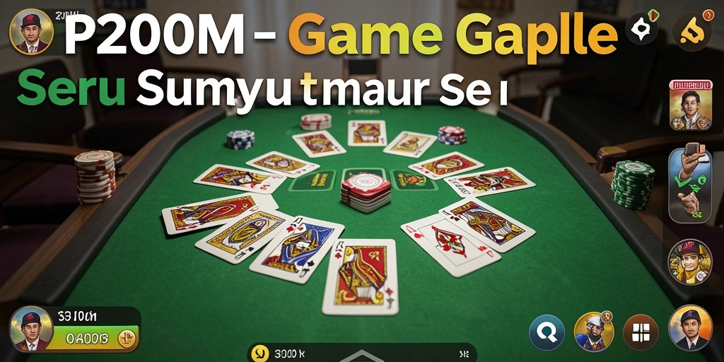 Tampilan gameplay seru Gaple di P200M dengan banyak tantangan.