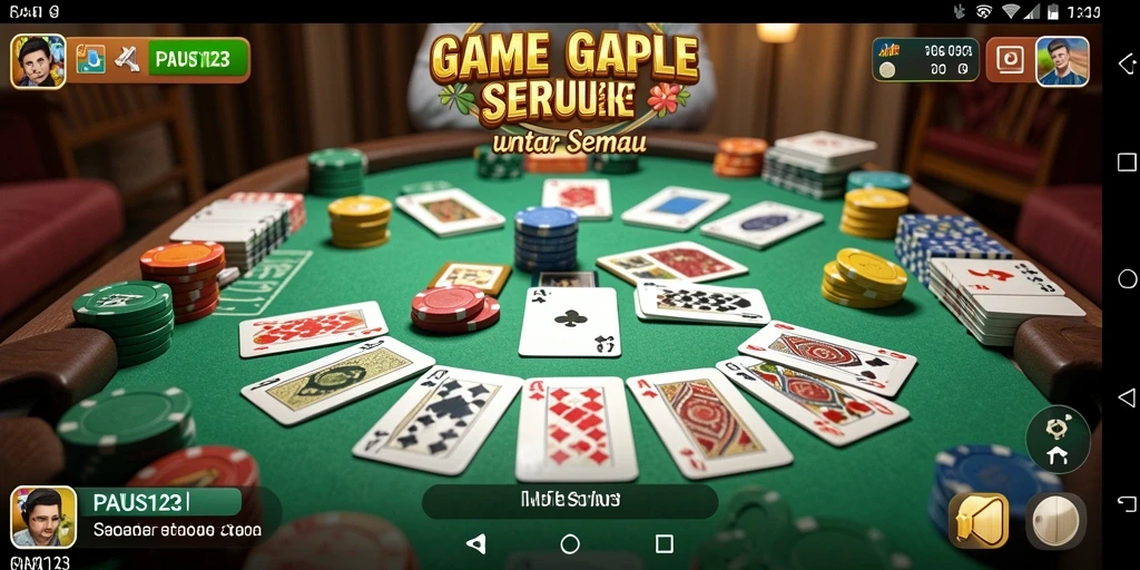 Tampilan menarik dengan gameplay Gaple yang mengasyikkan.