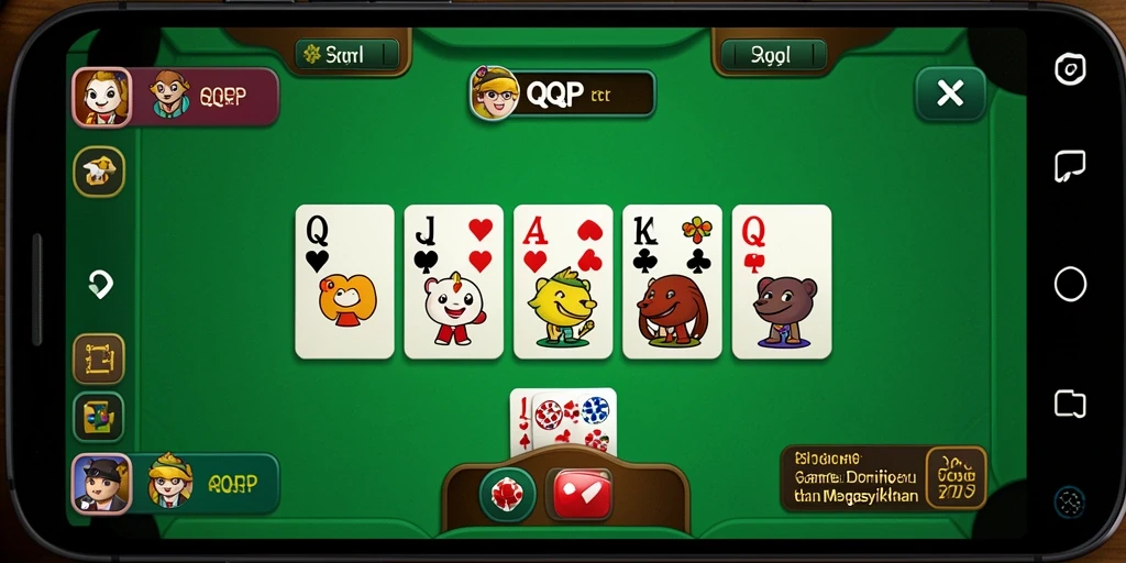 Tampilan gameplay Domino yang seru di QQRP.